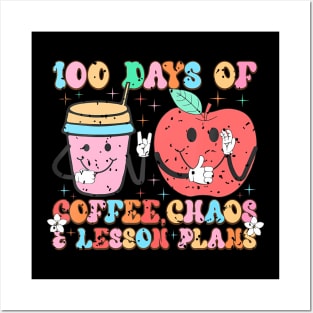 100 Days Of School Coffee Lover 100Th Day Of School Teacher Posters and Art